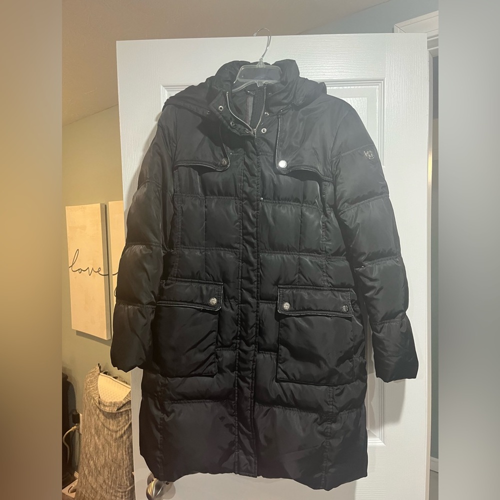 Vince Camuto long black puffer jacket